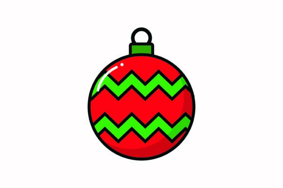 Ball Lamp Christmas Icon Illustrations for Digital Selling