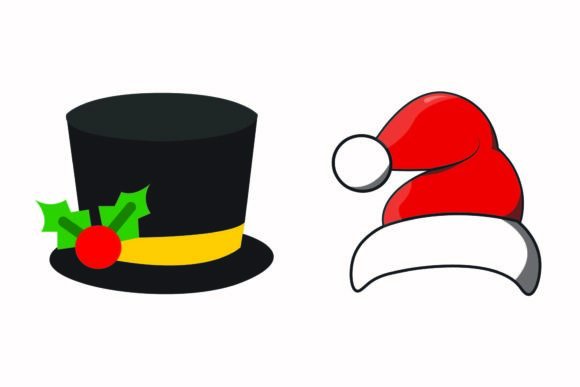 Christmas Cap Head Accessories Vectors for Illustrations