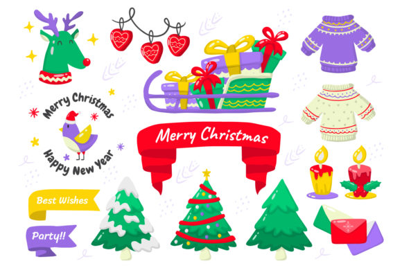 Christmas Elements Vol.13 Illustrations for Creative Projects