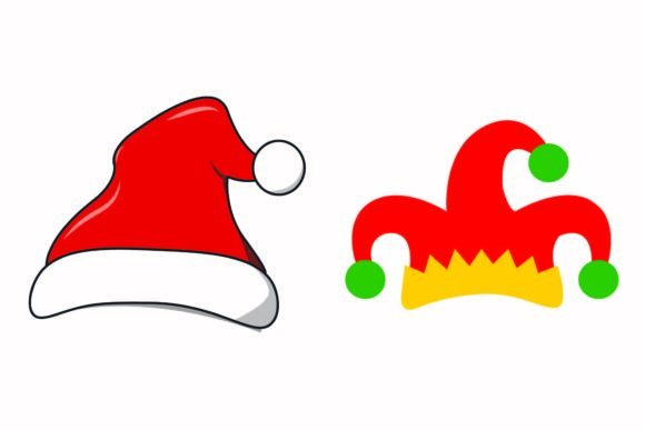 Christmas Hat Fun Party Illustration for Branding and Marketing