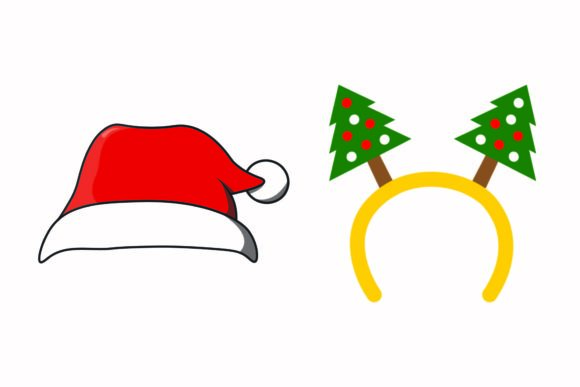 Christmas Headband Happy Party Vectors for Festive Illustrations