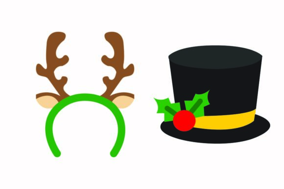 Christmas Headdress Clothing Vectors for Editorial Design