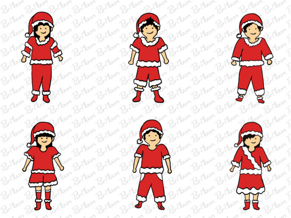 Christmas People Illustrations for Branding and Marketing