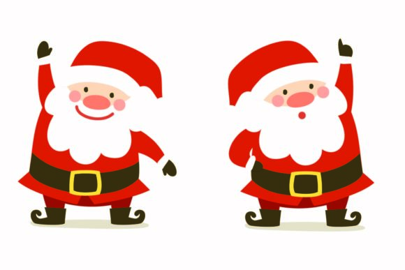 Christmas Santa Character Cartoon Vector for Branding and Packaging