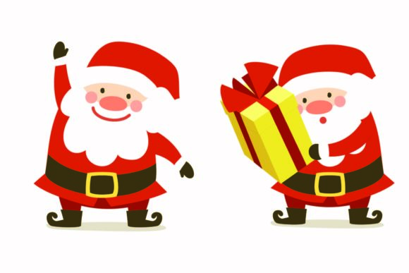 Christmas Santa Claus Illustrations for Design Projects