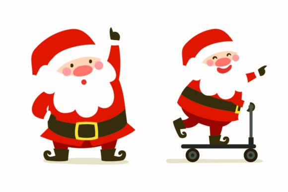 Christmas Santa Cute Illustration Vector for Digital Product Creators