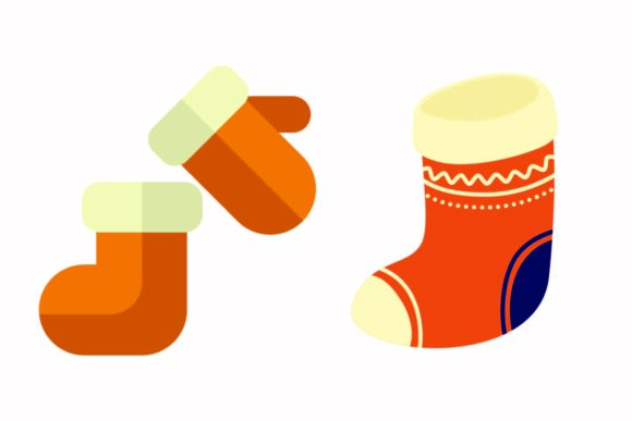 Christmas Shocks Mitten Illustrations for Digital Product Creators