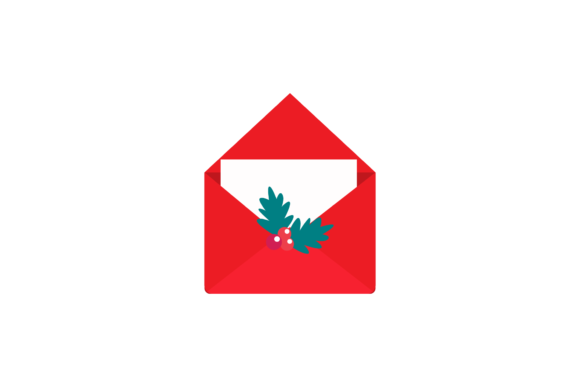 Christmas Vector Envelope Asset for Festive Branding