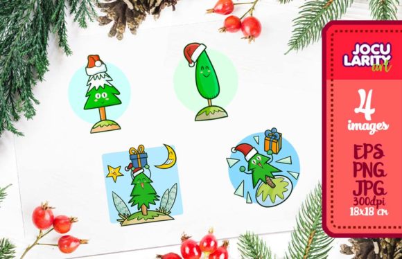 Cute Christmas Tree Characters