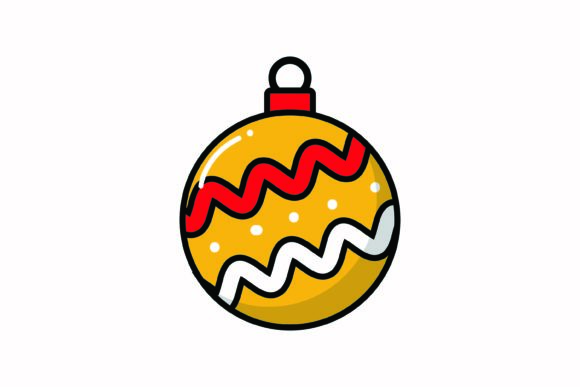 Lamp Yellow Christmas Icon Illustration