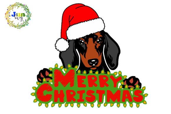 Merry Christmas Dog Mom Gift Illustration