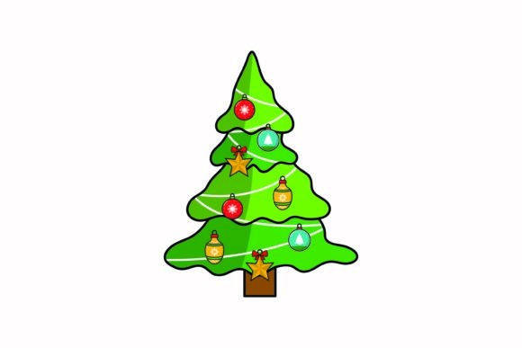 Tree Decoration Christmas Icon Illustrations