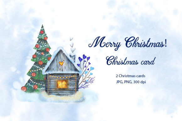 Watercolor Christmas Cards: A Festive Illustration for Branding